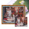 thumbnail image 1 of Hilo Algodón Bordado Punto Cruz Gato Experto Impreso 14CT 49x38cm, 1 of 9