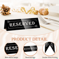 thumbnail image 4 of 10PCS Reserved Table Signs, Acrylic Guest Reservation Table Tents Sign, Waterproof Background Double-Sided Seat Signs, 4 of 8