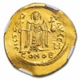 thumbnail image 3 of Byzantine AV Solidus Mau Tiberius (582-602 AD) MS NGC (S-478), 3 of 3