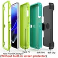 thumbnail image 7 of NIFFPD Moto G Stylus 5G 2022 Case with Screen Protector Full Body Shockproof Phone Cover with Belt-Clip Holster Green&Yellow, 7 of 7
