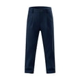 thumbnail image 3 of Plebaso Boys Basic School Uniform Pants High Waist Straight Leg Pull on Trousers Casual Kids Pants with Pockets, 3 of 7