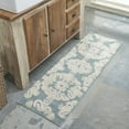 thumbnail image 4 of Better Trends 5 Piece Bathroom Rug Set 100% Cotton Extra Soft Tufted Bath Rug Water Absorbent Non-Slip Bath Mat Machine Washable (Blue) Medallion Collection, 4 of 10