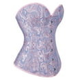 thumbnail image 5 of Aboser Corset Belt for Women Renaissance Waist Cincher Floral Print Boned Bodyshaper Eyelet Lace up Corset Tops Strapless Chest Supporting Bustier Top, 5 of 9