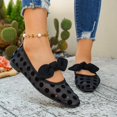 thumbnail image 6 of Jamicy Women's Flats Shoes Polka Dots Mesh Ballet Flats Bowknot Pointed Toe Ballerina Flats Closed Toe Comfortable Casual Work Shoes, 6 of 9