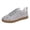 Silver, variant on Womens Flat Glitter Shoes Breathable Sequin Shining Dressy Slip on Casual Comfortable Party Prom Walking Sneakers Blue Size 9.5