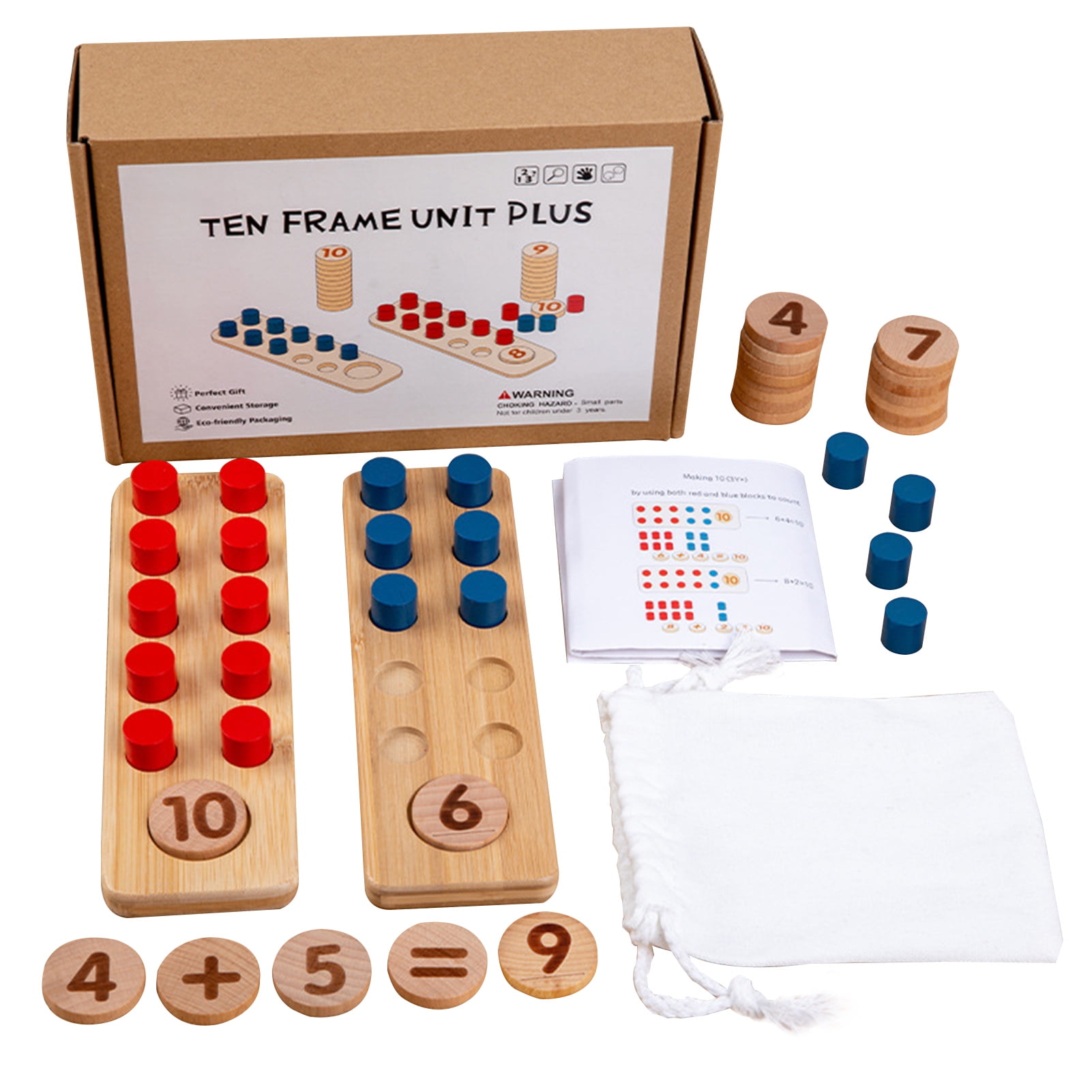 Ten Frame Boards Math Manipulative Number Counting Games