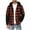 Orange, variant on Mens Hooded Plaid Flannel Shirts Button Down Long Sleeve Casual Shirt Jacket with Pockets Hooded Drawstring Tops