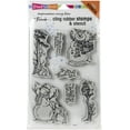 thumbnail image 1 of Stampendous Cling Stamp W/ Template Set-Giving Snowmen, 1 of 2