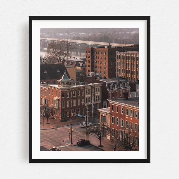 State & 2nd 02 - Harrisburg Pennsylvania Photography Black Framed Wall Art Print 16 x 20 inches