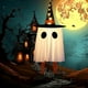 thumbnail image 5 of Sombrero de Halloween de巫师 con Luces de Fantasma de String de Color Naranja, 5 of 6