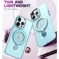 thumbnail image 6 of Magnetic Phone Case for iPhone 14 Pro Max Compatible with MagSafe, Military Grade Drop Tested with 360 Ring Metal Kickstand Clear Cover Case for iPhone 14 Pro Max XZ Purple, 6 of 10