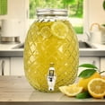 thumbnail image 3 of Gibson Home 1.2 Gallon Pineapple Clear Glass Drink Dispenser, 3 of 8