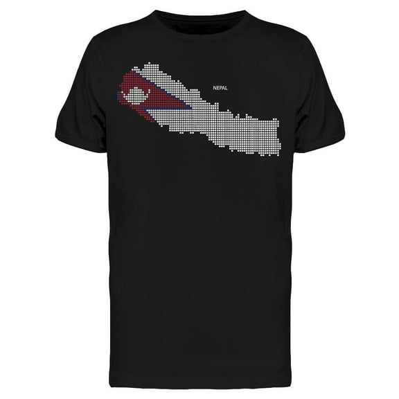 Nepal Map Azerbaijan Square T-Shirt Men -Image by Shutterstock, Male Medium