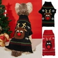 thumbnail image 2 of M64 New Christmas red-nosed elk Corgi medium and large-sized Golden Retriever Samoyed big dog sweater Christmas clothes (black,M), 2 of 6