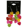 thumbnail image 2 of Mi Amore Heart Dangle-Earrings Silver-Tone/Multicolor, 2 of 4