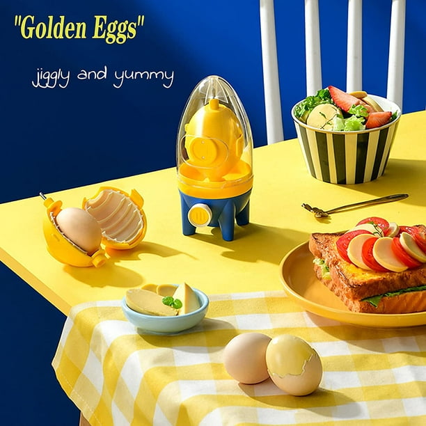 FAROOT Egg Scrambler Golden Egg Scrambler Egg Scrambler in Shell Egg Yolk  Mixer Make Golden Hard Boiled Eggs Golden Egg Maker Egg Mixer Egg Spinner  Ma Shape Egg Shakers (6.5X3.2X3.2, Yellow) 