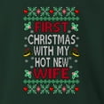 thumbnail image 4 of First Christmas With My Hot New Husband Wife Classic Newlywed Matching His and Hers Couples Sweatshirt Christmas Matching Couple Crewneck Sweater, 4 of 6