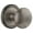 Antique Pewter, variant on Grandeur Geofav_Psg_234 Georgetown Solid Brass Rose Passage Door Knob Set - Grey