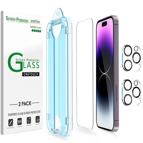 Protector de pantalla AmFilm OneTouch Glass para iPhone 14 Pro de 6.1 pulgadas