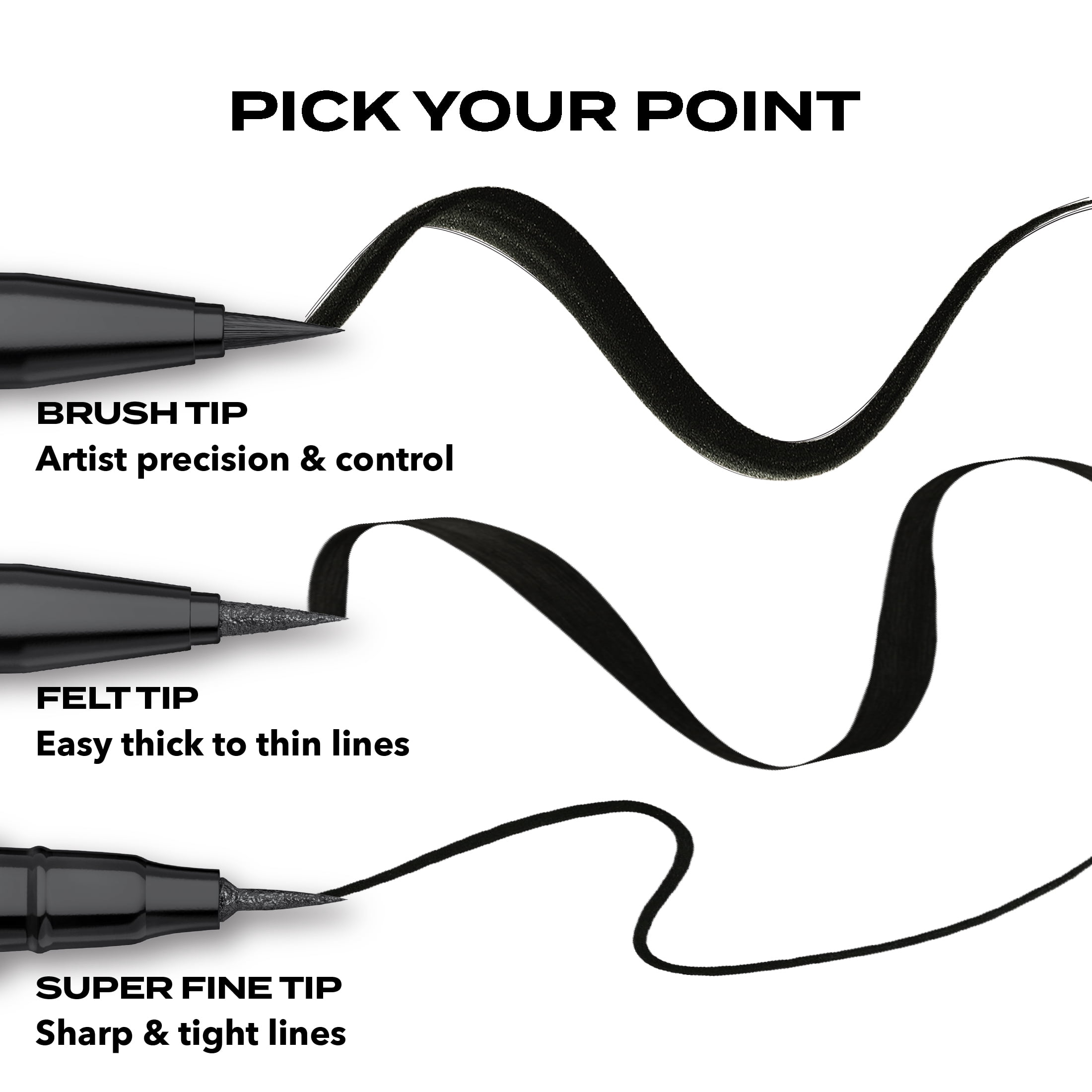 Hard Candy Party Lines Felt Tip Liner, Liquid Eyeliner, Waterproof, Fudging Around, Brown