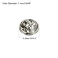 thumbnail image 2 of Uxcell Pin Backs Metal Lapel Pin Backing Brooch Holder Decorative Accessories with Storage Box Silver Tone 50 Pack, 2 of 6