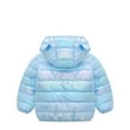 thumbnail image 3 of LLYwey Toddler Fleece Jacket Cute Baby Girls Jacket Kids Boys Down Hoodie Spring Girl Clothes Infant Children's Clothing Boys Coat New Long Sleeve Hoodies Casual Jackets Light Blue 12 Months, 3 of 4