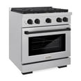 thumbnail image 3 of ZLINE Autograph 30" 4.2 cu. ft. Paramount Dual Fuel Range with 4 Burners in DuraSnowÂ® Stainless Steel with Matte Black Accents, SDRSZ-30-MB, 3 of 9