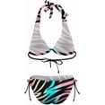thumbnail image 6 of SKQIT Women's 2 Piece Swimsuits Triangle Thong Bikini Zebra Striped Bikini Bathing Suits Set, 6 of 12