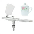thumbnail image 1 of Dual Action Airbrush Kit Needle Large Capacity Cup Spray Airbrush, Copper Made, Suitable for Artists, with Dual Action Trigger Controls and Safety Locks, 20cc and 40cc Cup, 1 of 7