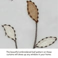 thumbnail image 4 of Grommet Curtain Panel, Embroidered Sheer Extra-Wide, Beige 54" x 63", 4 of 9