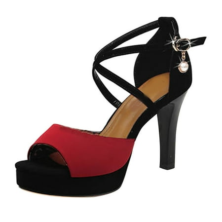 

Wrinkled Heels Fishmouth Slippers High Heels Women s Shoes High Heeled Sandals