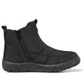 thumbnail image 3 of FAMITION Womens Winter Snow Boots Warm Faux fur Lined Ankle Boot Waterproof Slip On Short Booties Comfortable Outdoor Walking Boots Black Size 5, 3 of 4