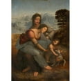 thumbnail image 3 of Leonardo da Vinci 14x18 Black Modern Framed Museum Art Print Titled - The Virgin and Child with St. Anne (1500-1513), 3 of 5