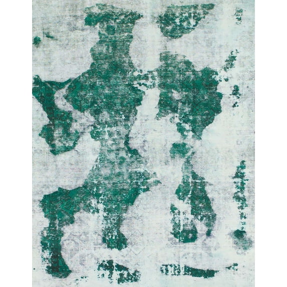 Ahgly Company Machine Washable Indoor Rectangle Abstract PowderBlue Area Rugs, 3' x 5'