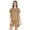 Light Brown, variant on Inkmeso 2 Pcs Solid Sleepwear Sets For WoMen's Short Sleeve Top And Short Loungewear Set