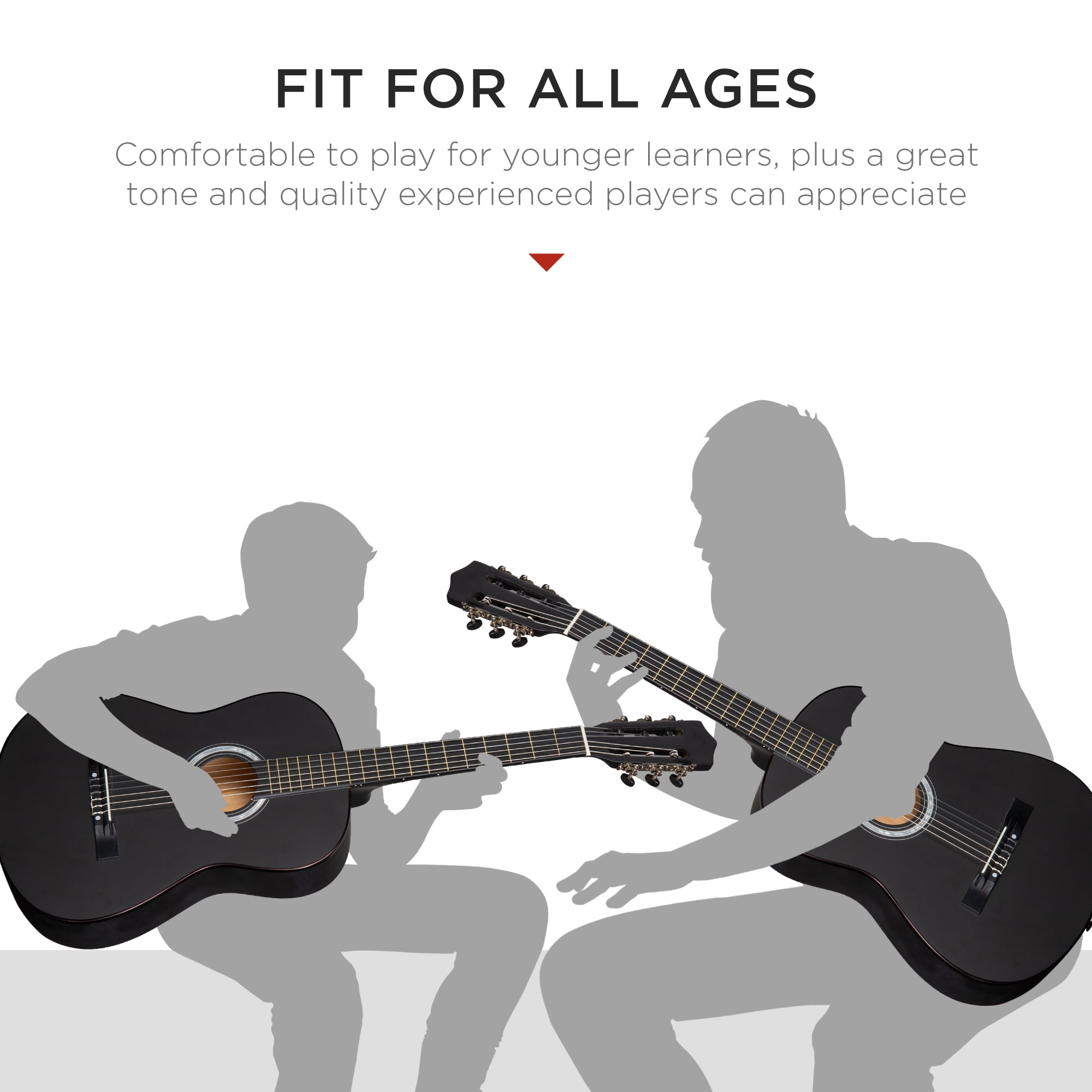 Best Choice Products 38in Beginner Acoustic Guitar Starter Kit w/ Gig Bag, Strap, Extra Strings - Black