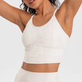 thumbnail image 3 of Sólido a prueba de golpes deportes Push Up Yoga Bra Top entrenamiento Quilck chaleco transpirable seco mujeres ropa deportiva gimnasio Fitness entrenamiento, 3 of 5
