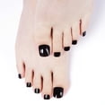 thumbnail image 3 of Toenail stickers nail decoration semi-cured gel nail stickers toe nails manicure stickers solid color-black, 3 of 4