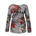 thumbnail image 7 of Womens under $10 2026 ! asdoklhq Maternity Clothes for Women,Autumn Maternity V-neck Flowers Printing Long Sleeve Housewear Pregnant Tops, 7 of 7