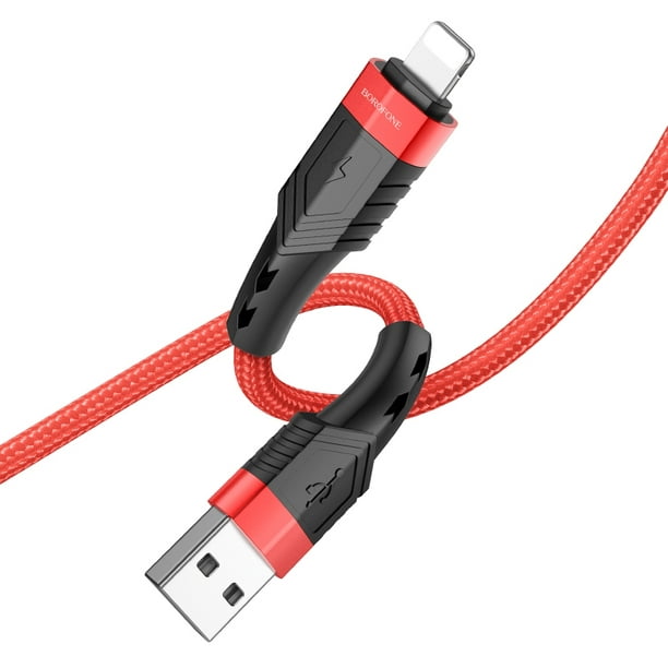 Borofone BU35 Cáp dữ liệu sạc ảnh hưởng từ USB đến 8 pin, Chiều dài: 1,2m