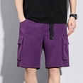 thumbnail image 4 of Zynoxe Mens Cargo Shorts Quick Dry Lightweight Outdoor Workout Hiking Shorts Fashion Waterproof Training Plus Size Athletic Shorts with Pockets Purple L, 4 of 6