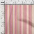 thumbnail image 1 of oneOone Coton Biologique Voile Tissu Multicolore Rayures Décor Imprimé BTY 42 Pouces de Large, 1 of 3