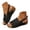 Black, variant on Sandals Women Orthopedic Wedge Slingback Slip on Slides Open Toe Leather Comfortable Walking Summer Beach Shoes Size 6-10
