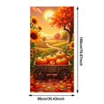 thumbnail image 3 of Cififendec Thanksgiving Harvest Door Cover, 70.87"×35.43", Rustic Pumpkin Sunflower Maple Leaf Fabric Door Banner for Fall Front Porch Door Decor, 3 of 9