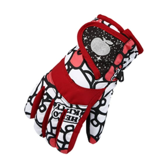 Lilgiuy Winter Gloves for Kids Boys Girls Snow Windproof Mittens Outdoor Sports Skiing