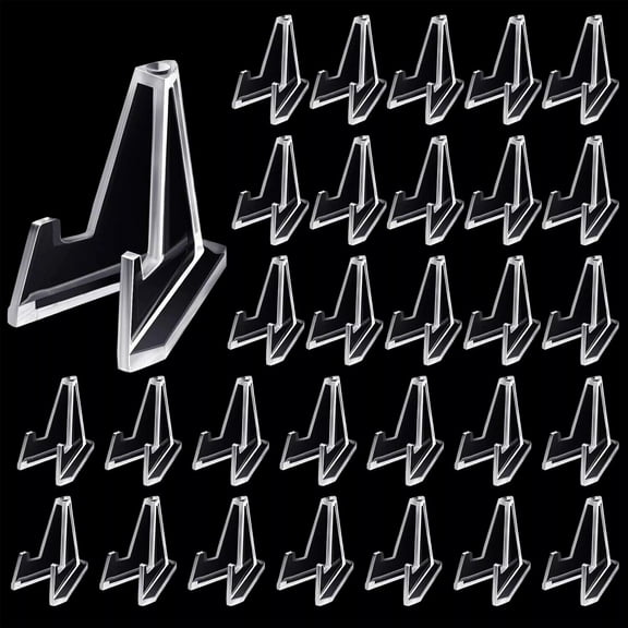 40PCS Clear Acrylic Trading Card Stands for Coins Sports Cards Display Holder