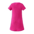 thumbnail image 2 of Barbie Girls Dresses Hot Pink Letter Print Crewneck Bell Sleeves Shift Dress Sizes 2-9, 2 of 7