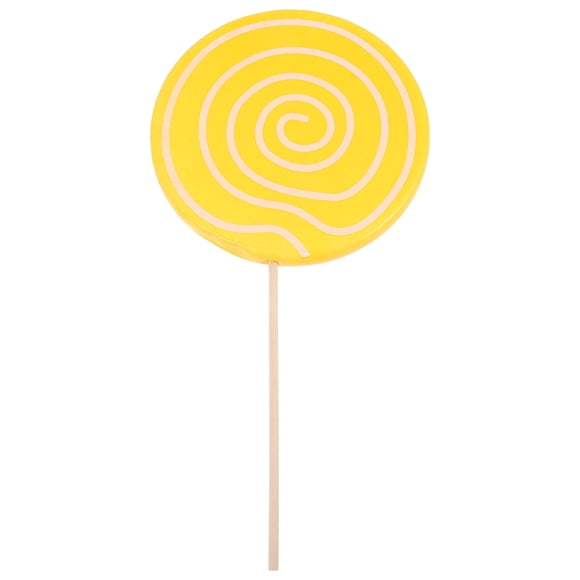 EeaseMX Modelo de simulación de piruleta con temática de comida, accesorio fotográfico, decoración para niños (amarillo)