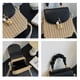 thumbnail image 4 of Zhuge Bolso de hombro tejido para mujer, bolso de mano tejido, bolso de mano tejido elegante para playa de verano, bolsos de hombro de 6,69 x 2,39 x 6,69 pulgadas (marrón), 4 of 4