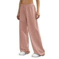 thumbnail image 5 of Sweatpants Women Wide Leg Sweat Pants Straight Sweats Baggy Jogging Tall Yoga Lounge Track with Pockets Joggers, 5 of 6